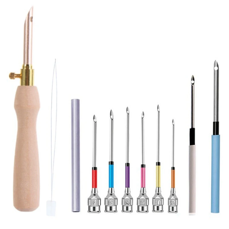 11Pcs Punch Needle Tool Kit Embroidery Stitching Punch Needle & Needle Threader Embroidery Poking Cross Stitch Tools
11Pcs Punch Needle Tool Kit Embroidery Stitching Punch Needle & Needle Threader Embroidery Poking Cross Stitch Tools