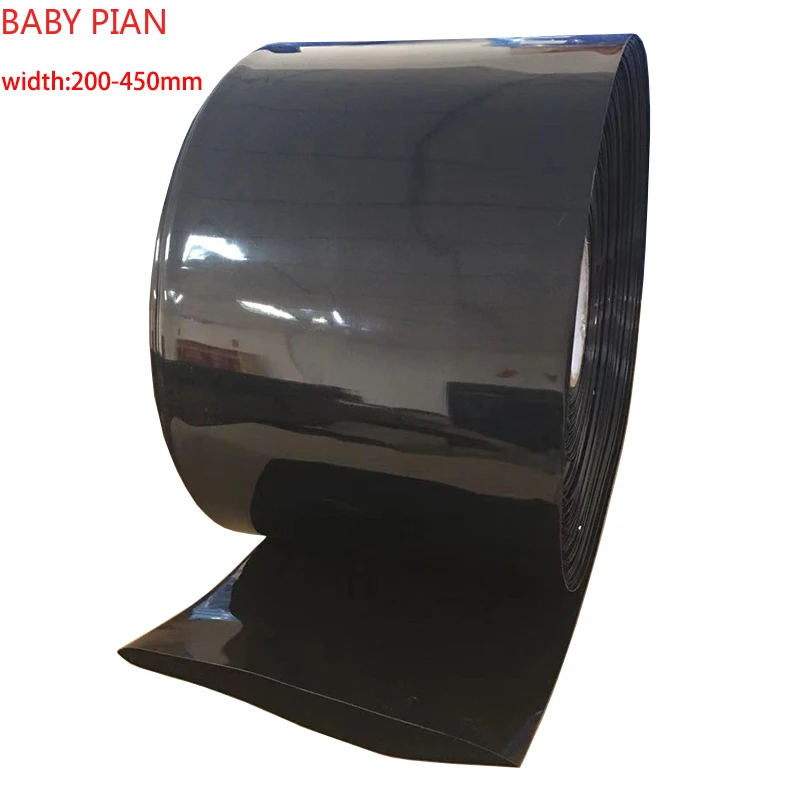 

1kg Black Shrink Film PVC Insulation Heat Shrinkable Tube Suitable for 18650 21700 26650 32650 lithium battery packaging insulat