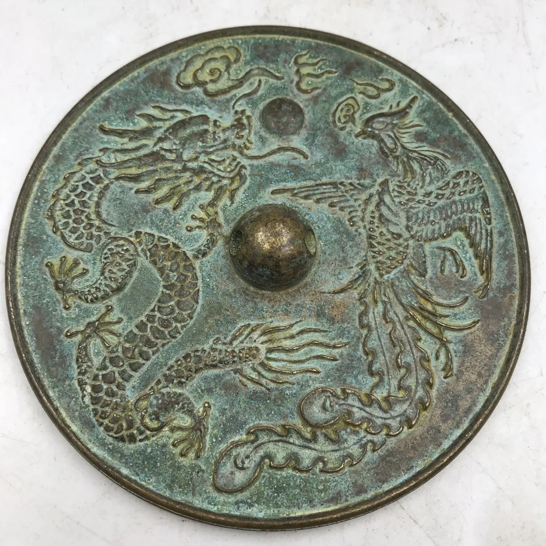 China ancient Bronze mirror Dragon and Phoenix design fengshui safety decoration mirror Home decor metal crafts
China ancient Bronze mirror Dragon and Phoenix design fengshui safety decoration mirror Home decor metal crafts