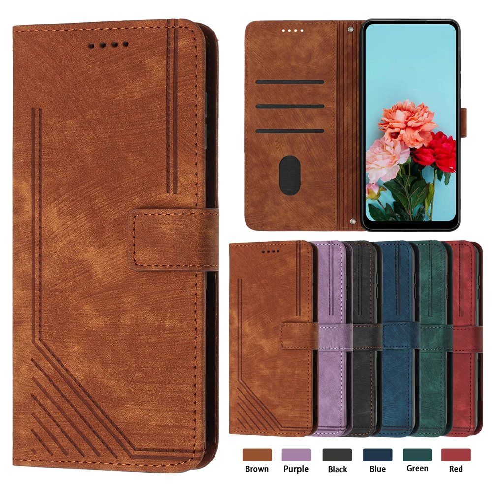 Кожаные чехлы-книжки Etui для телефонов Samsung Galaxy M12 M22 M32 F22 чехол-кошелек с
