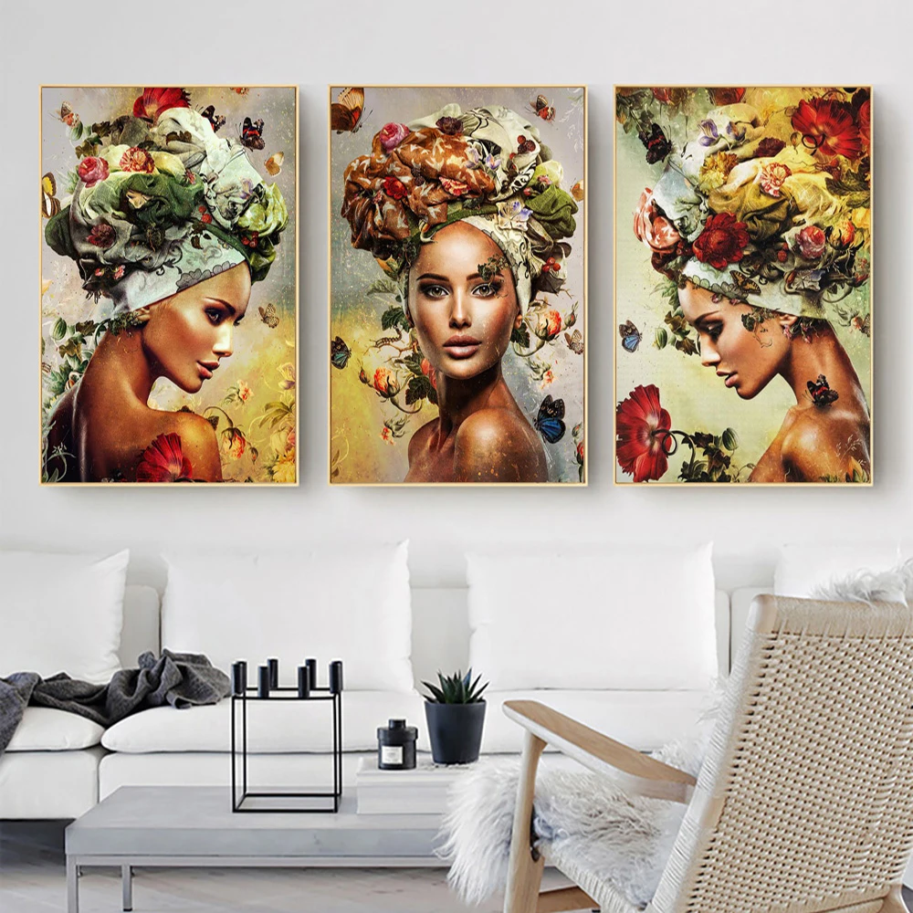 Retro Female Character Prints and Abstract Floral Butterfly Posters Nordic Living Room Wall Art Decoration Canvas Painting
Retro Female Character Prints and Abstract Floral Butterfly Posters Nordic Living Room Wall Art Decoration Canvas Painting