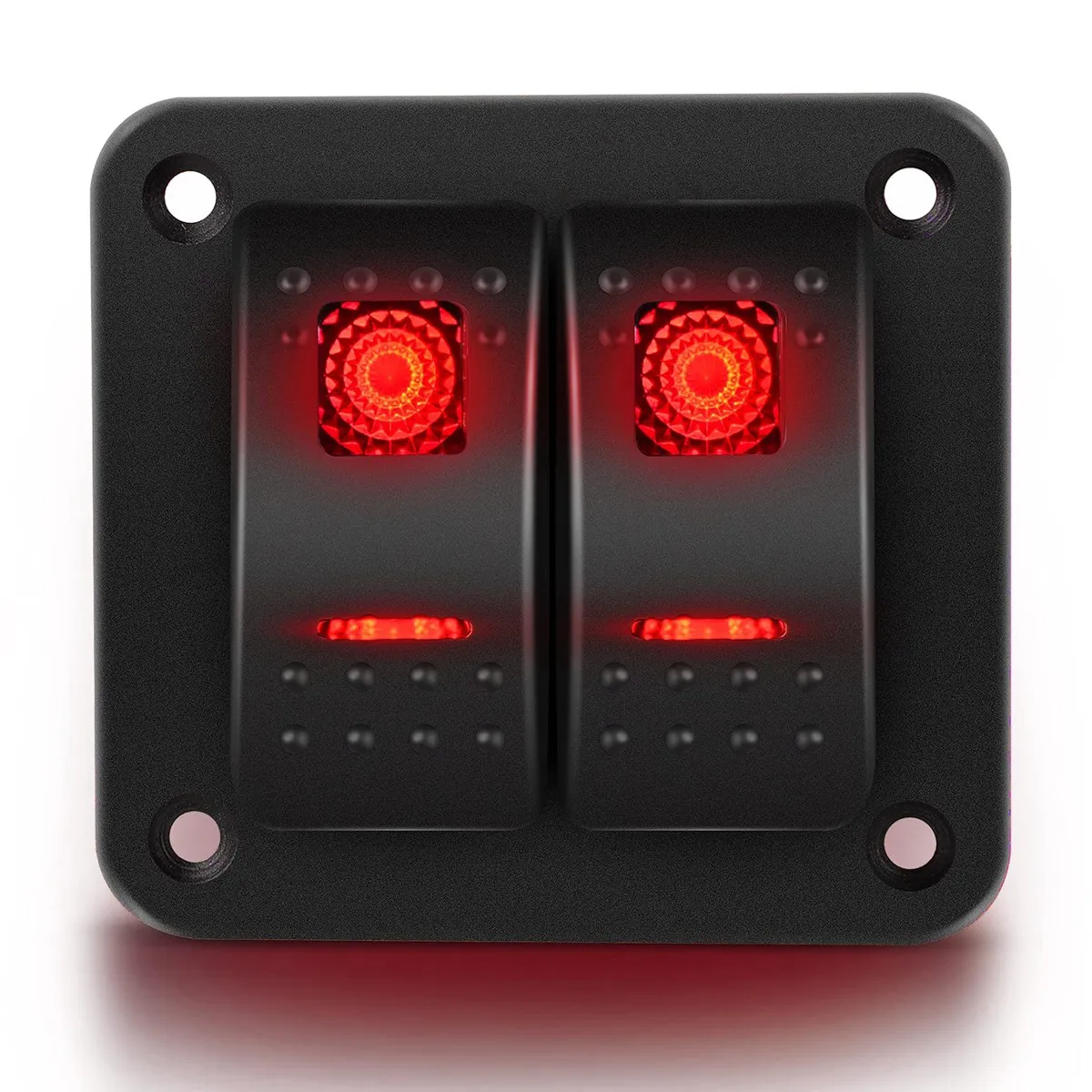 2 Gang Rocker Switch Panel 5Pin on Off Pre-Wired Rocker Switch Waterproof Switche Panel for Car Marine ATV Trailer Red
2 Gang Rocker Switch Panel 5Pin on Off Pre-Wired Rocker Switch Waterproof Switche Panel for Car Marine ATV Trailer Red
