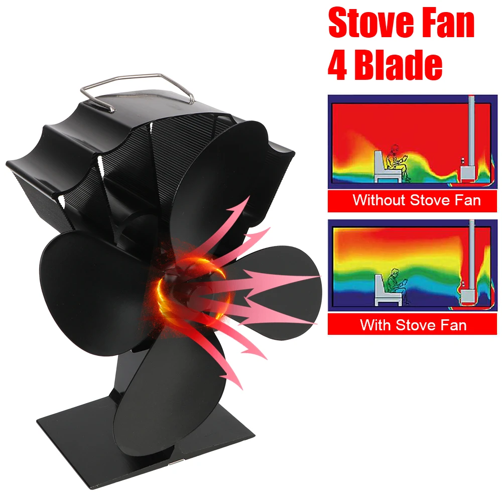 Heat-powered Stove Fan Black Fireplace Fan 4 Blades Efficient Heat Distribution For Quiet Home Fireplace Log Wood Burner Eco Fan
Heat-powered Stove Fan Black Fireplace Fan 4 Blades Efficient Heat Distribution For Quiet Home Fireplace Log Wood Burner Eco Fan
