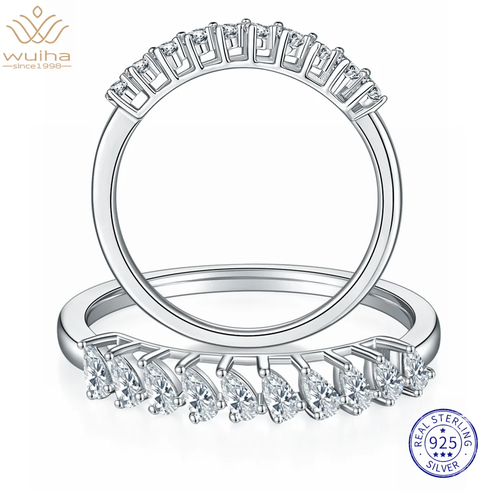 WUIHA Real 925 Sterling Silver Pear 100% Pass Test Diamond VVS D Moissanite Ring for Women Wedding Engagement Gift Drop Shipping
WUIHA Real 925 Sterling Silver Pear 100% Pass Test Diamond VVS D Moissanite Ring for Women Wedding Engagement Gift Drop Shipping