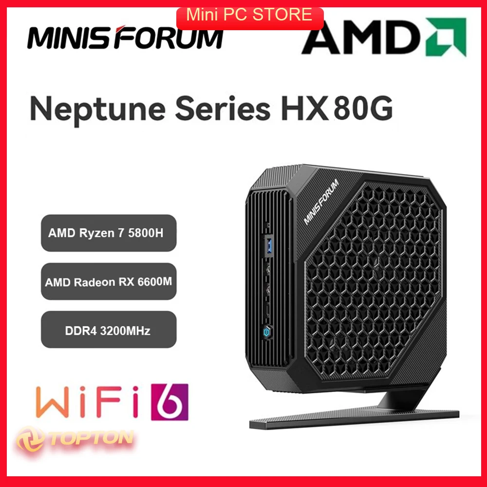 Мини-ПК MinisForum HX80G игровой, AMD Ryzen 7 5800H Radeon RX 6600M 8G Windows 11 Max 64G DDR4 2T PCIE SSD
Мини-ПК MinisForum HX80G игровой, AMD Ryzen 7 5800H Radeon RX 6600M 8G Windows 11 Max 64G DDR4 2T PCIE SSD
