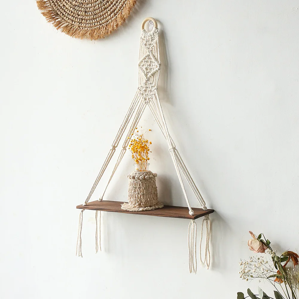 Hot Selling Handwoven Tapestry cotton rope wall mounted boho shelving Hotel B&B children's room decoration
Hot Selling Handwoven Tapestry cotton rope wall mounted boho shelving Hotel B&B children's room decoration