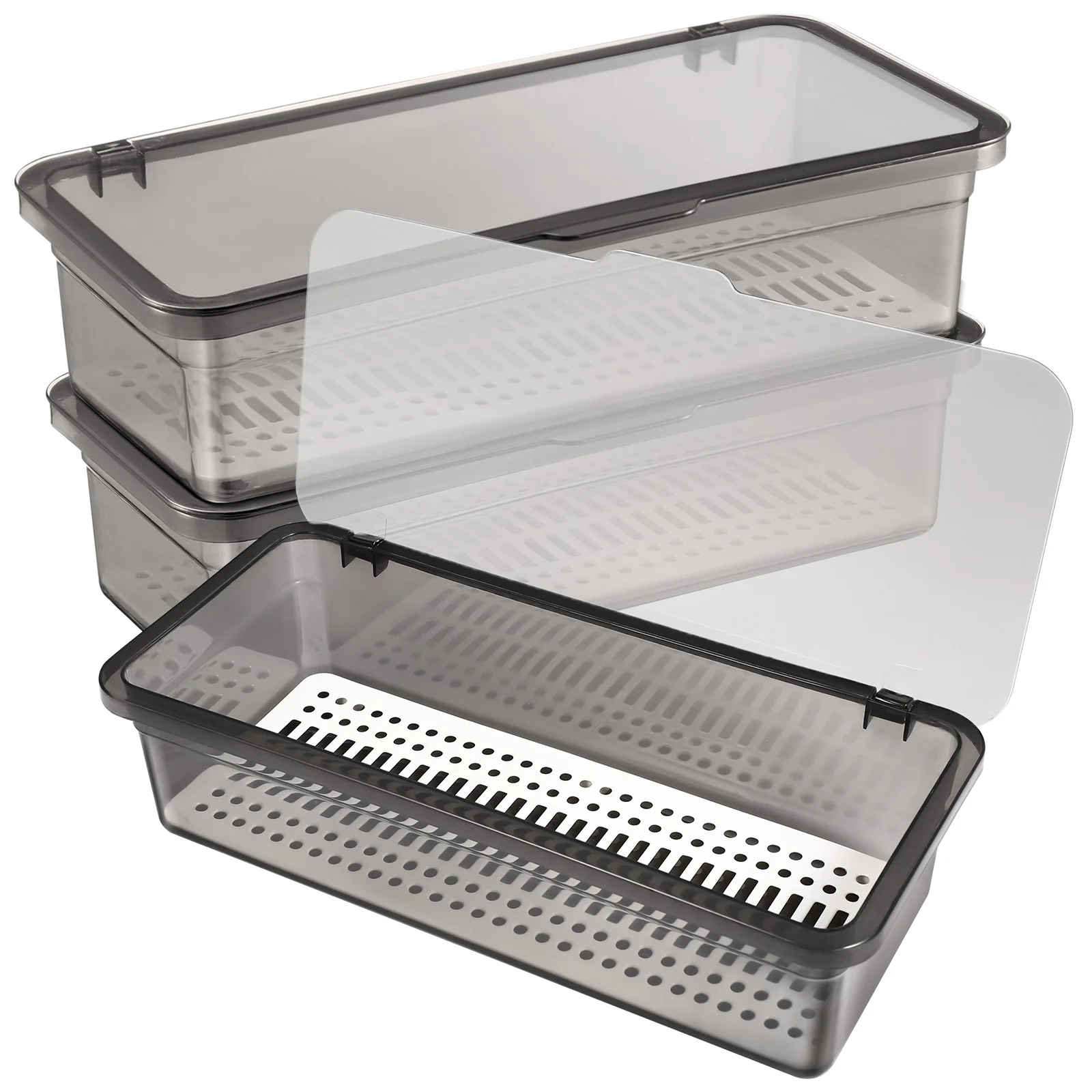 3 Pcs Flatware Plastic Trays with Lid Cutlery Organizer Silverware Countertop Storage Containers Boxes
3 Pcs Flatware Plastic Trays with Lid Cutlery Organizer Silverware Countertop Storage Containers Boxes