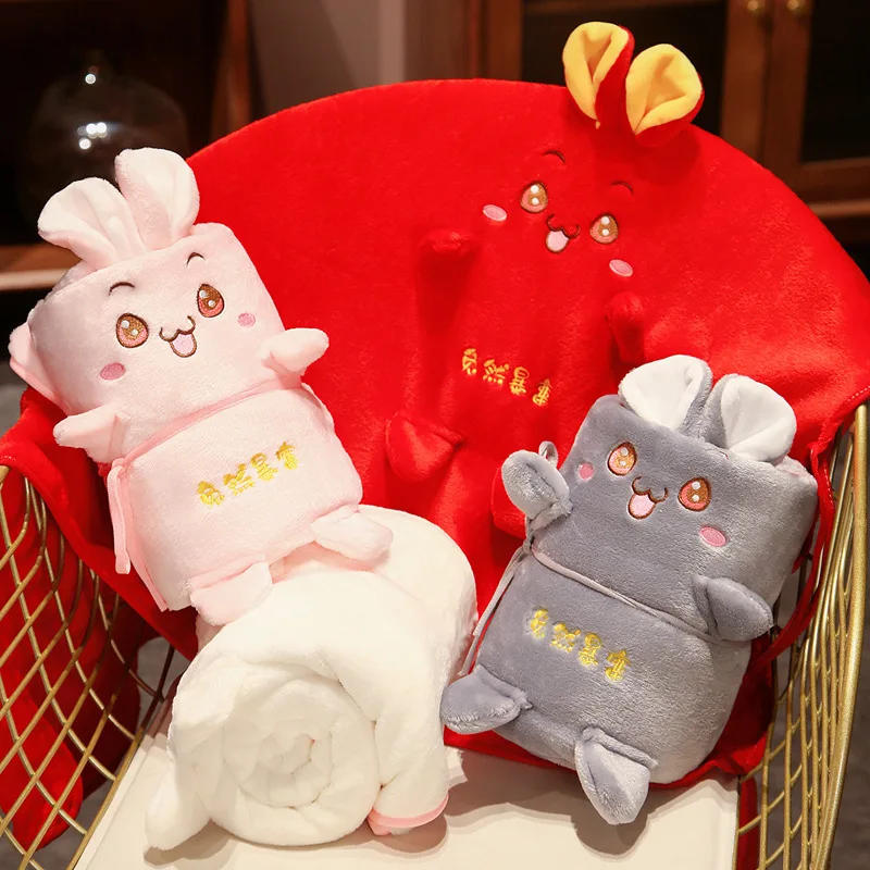 Year of the Rabbit auspicious rabbit roll blanket flannel blanket nap single leg cover bunny blanket annual meeting gift 
Year of the Rabbit auspicious rabbit roll blanket flannel blanket nap single leg cover bunny blanket annual meeting gift