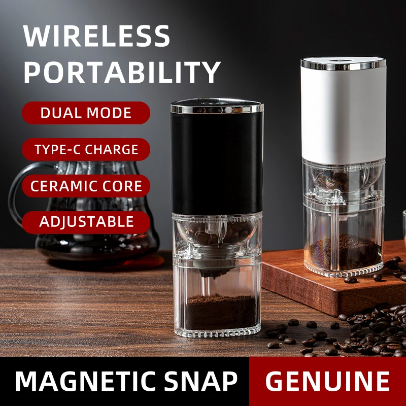 Portable Electric Coffee Grinder Maker Washable TYPE-C USB Charge Nuts Grain Coffee Bean Mill Grinder with Ceramic Grinding Core
Portable Electric Coffee Grinder Maker Washable TYPE-C USB Charge Nuts Grain Coffee Bean Mill Grinder with Ceramic Grinding Core