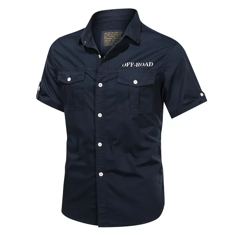 New Men Casual Shirts Turn-down Collar Male Solid Color Slim Fit Military Shirt Multi-pocket Buttons Short Sleeve Clothes
New Men Casual Shirts Turn-down Collar Male Solid Color Slim Fit Military Shirt Multi-pocket Buttons Short Sleeve Clothes