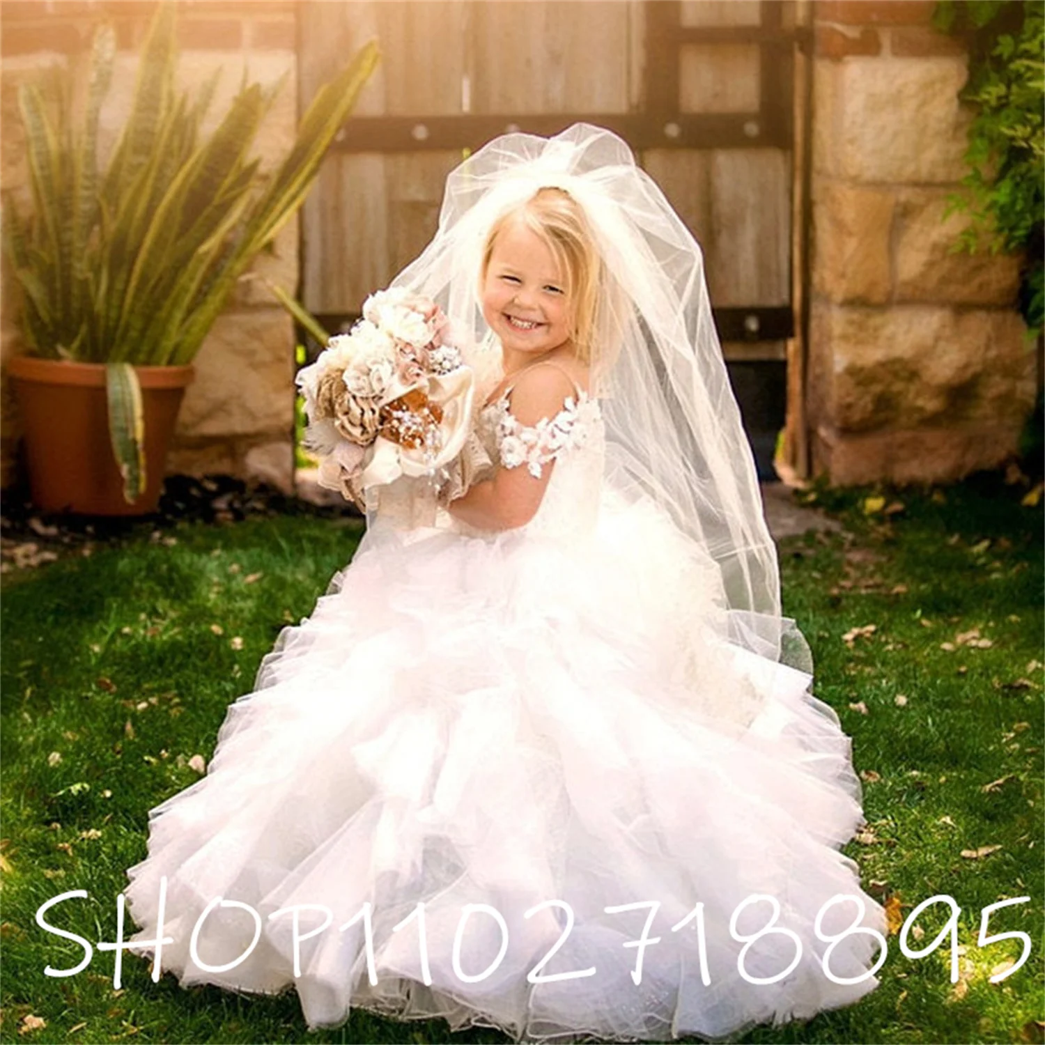 

Детское платье с цветочным рисунком, платье для девочки на свадьбу, Многоярусное Пышное Платье для малышей, вечерние платья, платья для девочек