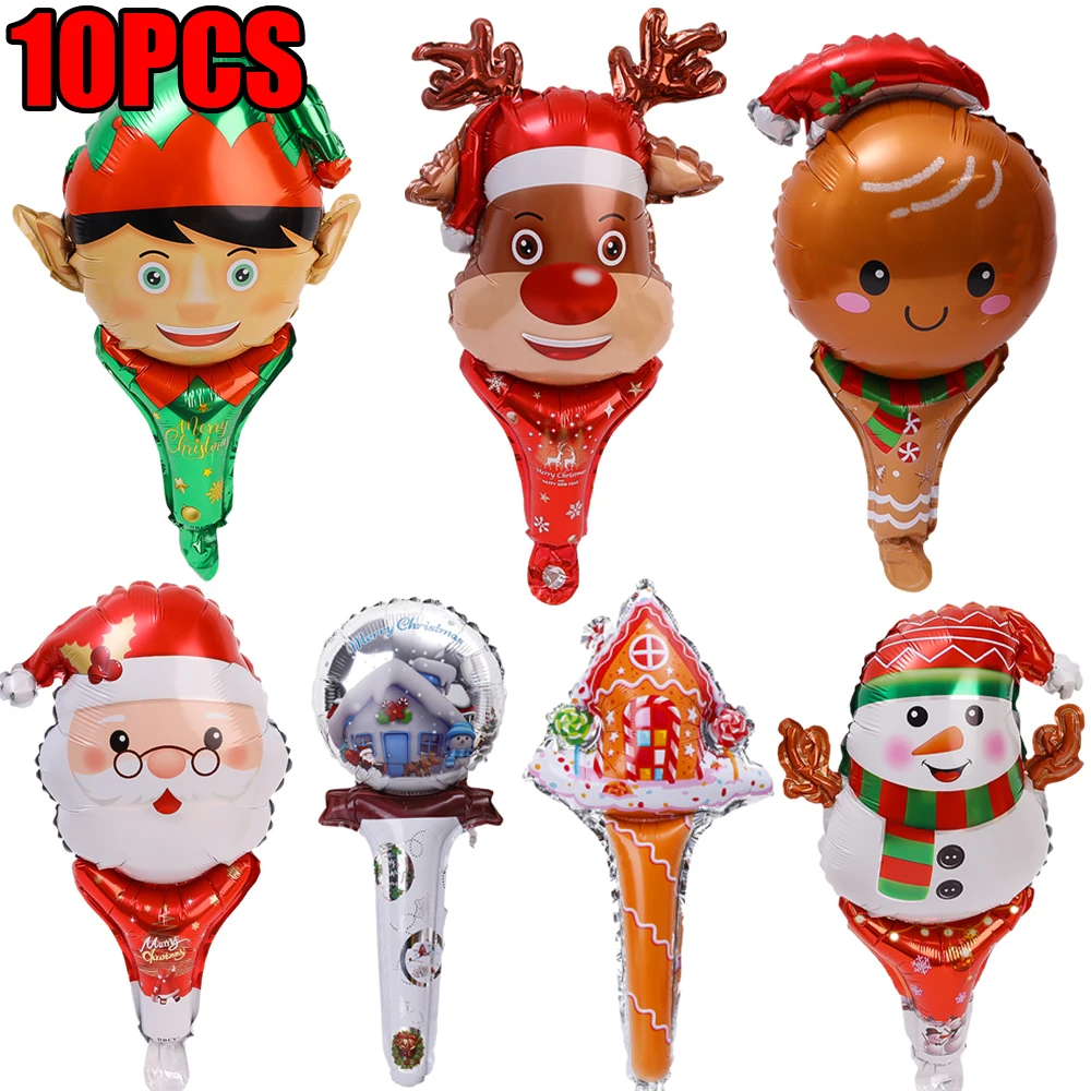 10/1PCS Christmas Balloon Handheld Aluminum Film Balloons Kids Hand Holding Sticks Creative Inflation Toys Xmas Party Decoration
10/1PCS Christmas Balloon Handheld Aluminum Film Balloons Kids Hand Holding Sticks Creative Inflation Toys Xmas Party Decoration