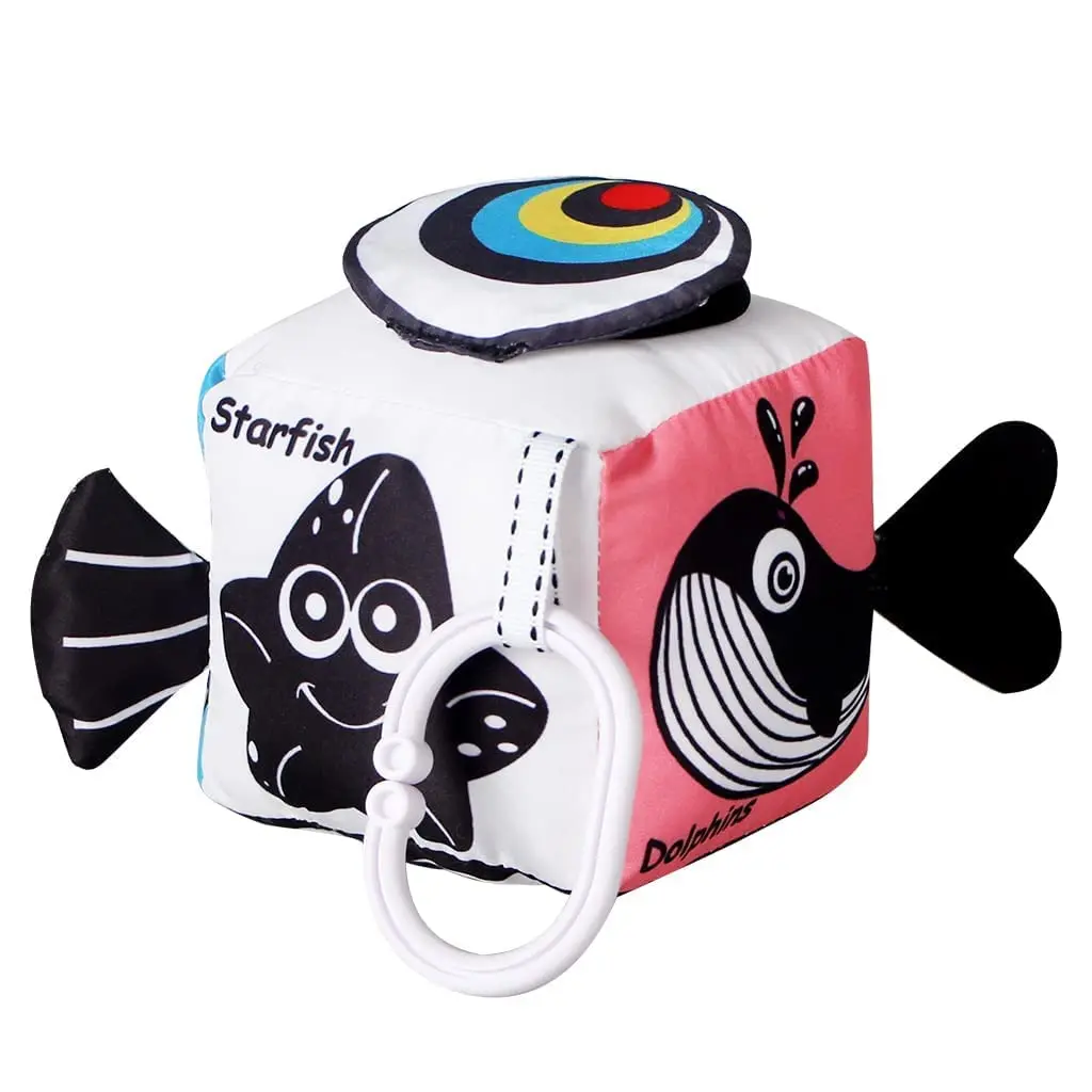 Hanging Cubic Toy with Teether for Baby Visual Sensory Development at Home, on Airplane, Marine Animal
Hanging Cubic Toy with Teether for Baby Visual Sensory Development at Home, on Airplane, Marine Animal
