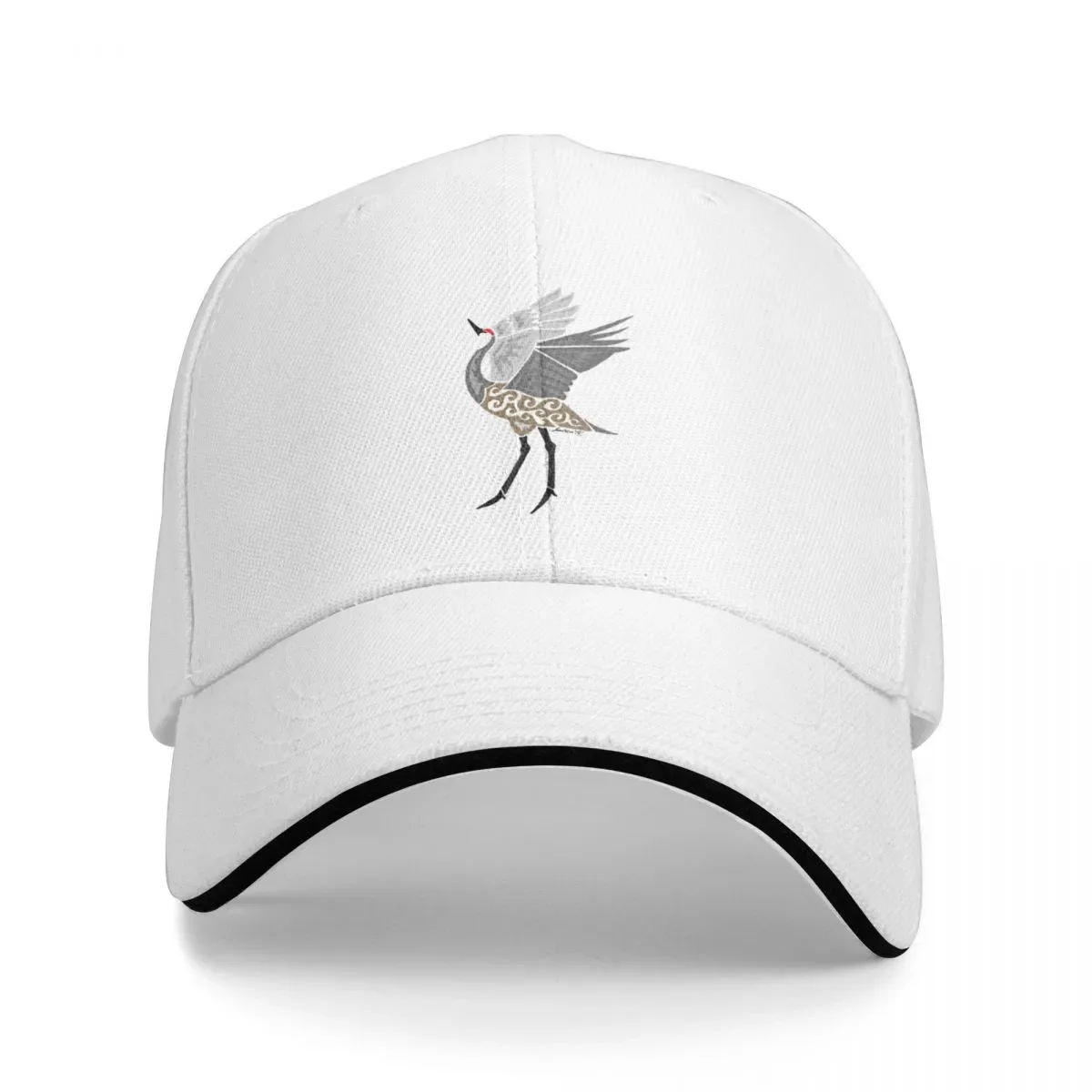 

New Dancing Sandhill Crane Tribal Design - Colored Cap Baseball Cap Ball cap Rugby hat for women Men's