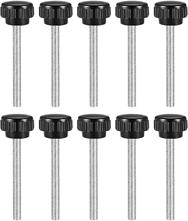 M4 x 30mm Metric Male Thread Knurled Clamping Knobs Grip Thumb Screw on Type Hand Clamping Handle Bolt with Plastic Knobs Black
M4 x 30mm Metric Male Thread Knurled Clamping Knobs Grip Thumb Screw on Type Hand Clamping Handle Bolt with Plastic Knobs Black