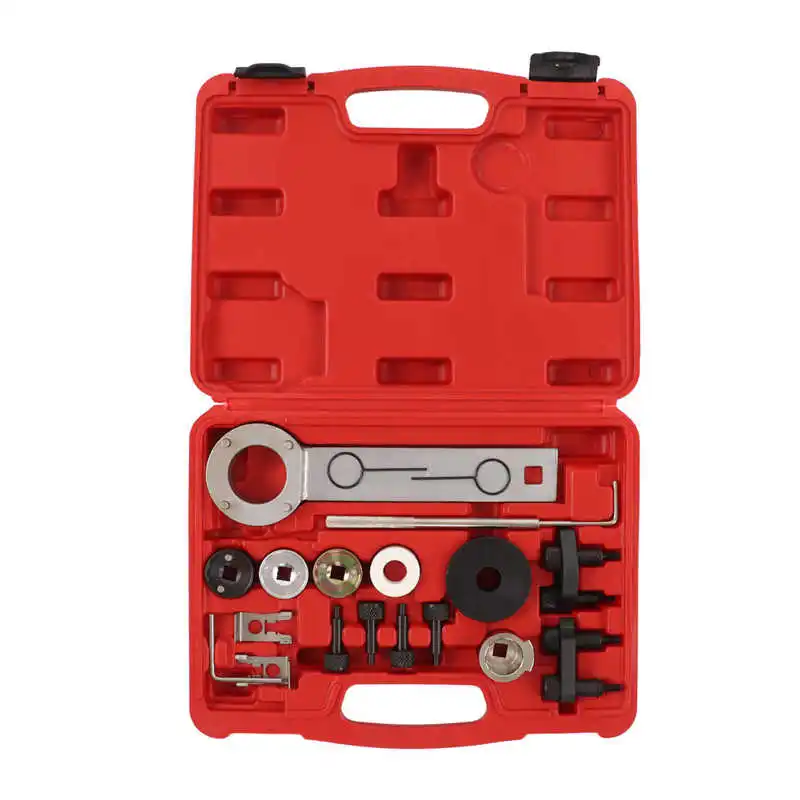 Timing Tool Set High Hardness Engine Timing Camshaft Tool Set with Red Storage Box for Car Repair Tools
Timing Tool Set High Hardness Engine Timing Camshaft Tool Set with Red Storage Box for Car Repair Tools