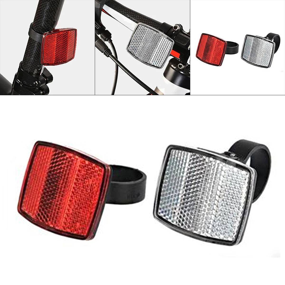 Bike Front and Rear Reflectors Kit Bike Automatic Reflectors Front Rear Warning Light Bike for Night Riding Cycling
Bike Front and Rear Reflectors Kit Bike Automatic Reflectors Front Rear Warning Light Bike for Night Riding Cycling
