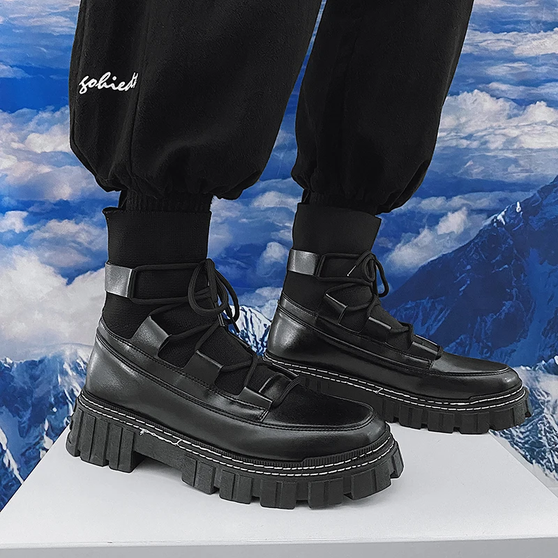 Мужские ботинки на платформе носки Martens, черные ботинки с высоким берцем, уличные ботинки в стиле панк, кожаные готические ботильоны, Осень-з...
Мужские ботинки на платформе носки Martens, черные ботинки с высоким берцем, уличные ботинки в стиле панк, кожаные готические ботильоны, Осень-з...