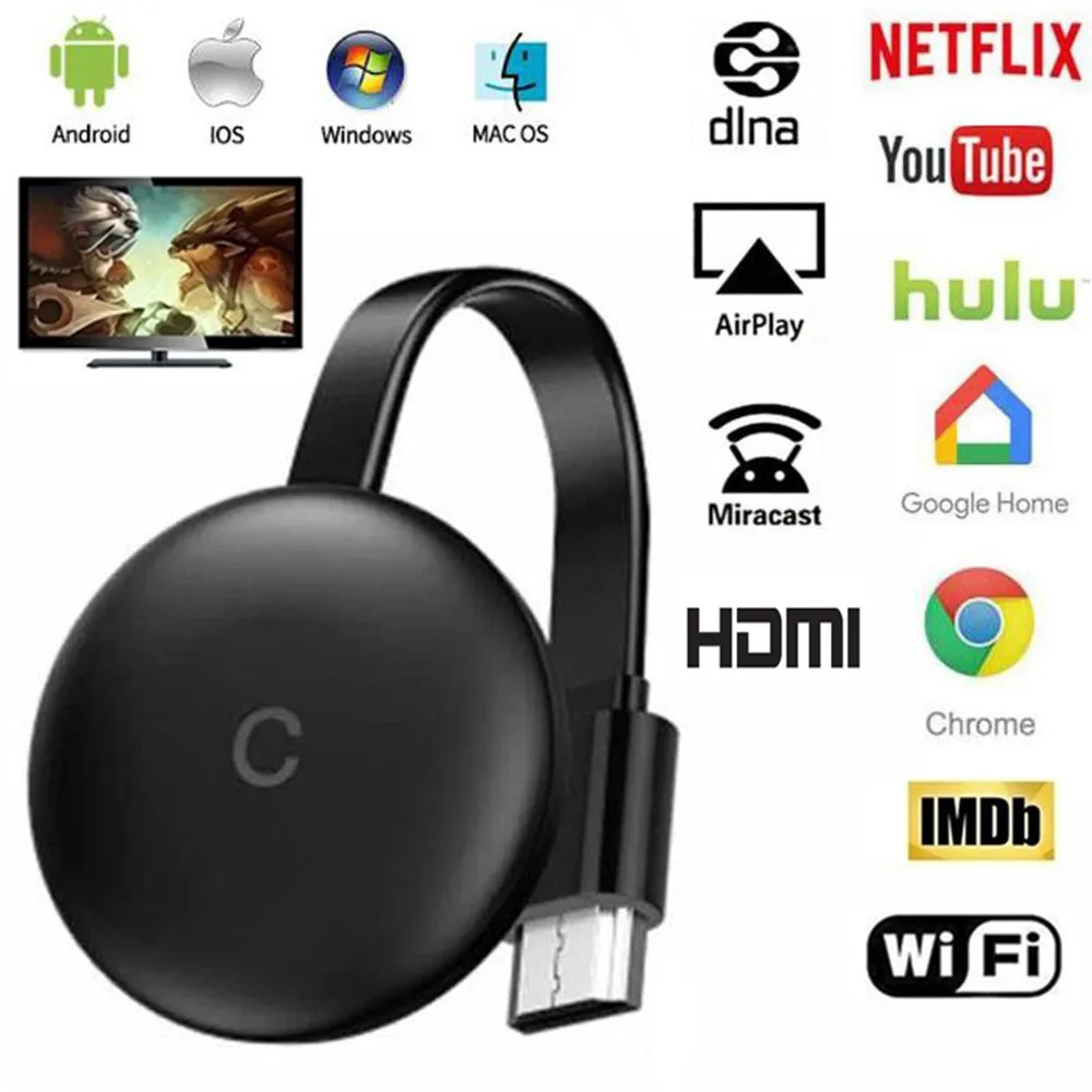 ТВ-стик для Chromecast 3, Netflix, YouTube, Wi-Fi дисплей, HDMI-совместимый беспроводной ключ, Miracast Airplay HD TV для Google Home
ТВ-стик для Chromecast 3, Netflix, YouTube, Wi-Fi дисплей, HDMI-совместимый беспроводной ключ, Miracast Airplay HD TV для Google Home
