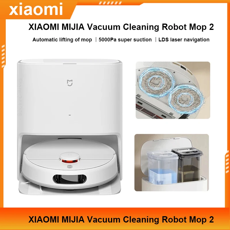 2023 XIAOMI MIJIA Self Cleaning Robot Mop 2 Smart Home Sweeping High Speed Rotary Scrubbing 5000PA Cyclone Suction LDS Laser
2023 XIAOMI MIJIA Self Cleaning Robot Mop 2 Smart Home Sweeping High Speed Rotary Scrubbing 5000PA Cyclone Suction LDS Laser
