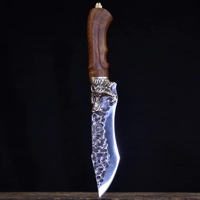 5.5" Handmade Viking Knife 7Cr17CoMoV High Carbon Steel Hunting Outdoors Sharp Paring Kitchen Knives Copper Tiger Decor Handle
5.5" Handmade Viking Knife 7Cr17CoMoV High Carbon Steel Hunting Outdoors Sharp Paring Kitchen Knives Copper Tiger Decor Handle