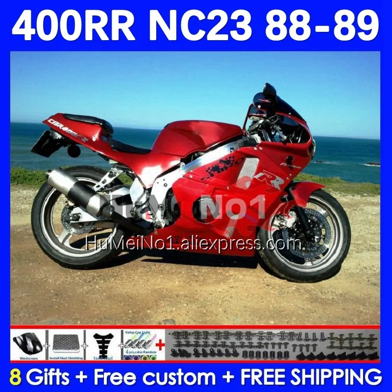 

CBR400RR For HONDA CBR 400 RR 400RR 1988 1989 1990 1991 1992 1993 135No.32 CBR400 RR NC23 88 89 90 91 92 93 Fairing glossy red