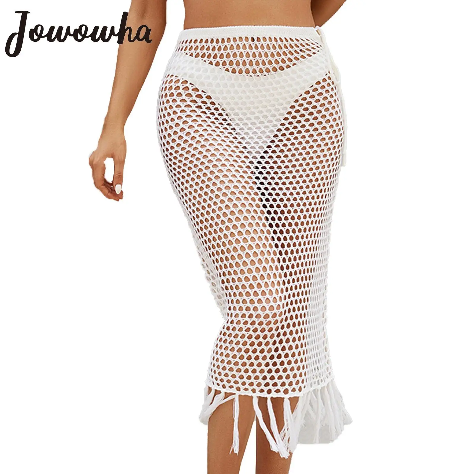 Women Hollow Out Beach Skirts Mesh Fish Net Tassle Bikini Cover Up Lace-up Wrap Skirt Sheer Maxi Sarong Swimwear Pool Swimsuit
Women Hollow Out Beach Skirts Mesh Fish Net Tassle Bikini Cover Up Lace-up Wrap Skirt Sheer Maxi Sarong Swimwear Pool Swimsuit