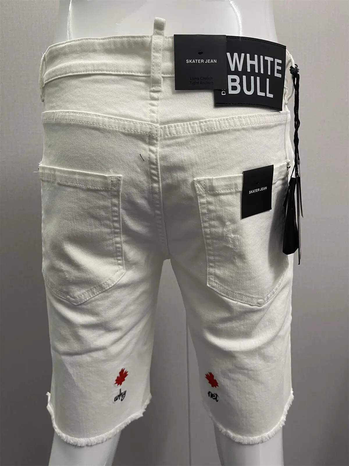 2021 Spring/Summer New D2 Men's Wear Hole Patch D2 Jeans White Fashion Wash Speckled Ink Shorts
2021 Spring/Summer New D2 Men's Wear Hole Patch D2 Jeans White Fashion Wash Speckled Ink Shorts