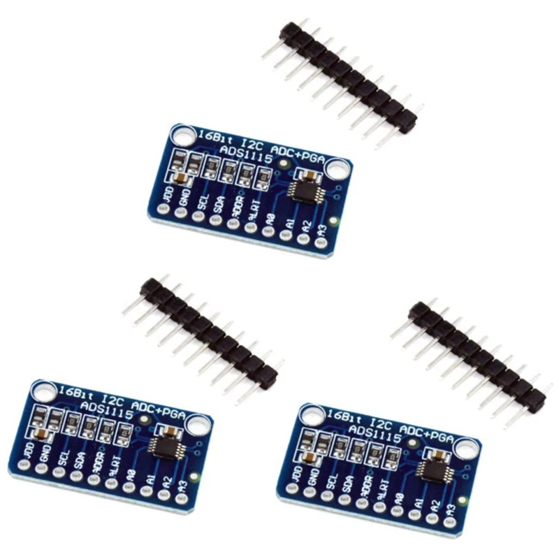 ADS1115 ADC Ultra-Compact 16-Precision ADC Module Development Board with Gain Amplifier(3PCS)
ADS1115 ADC Ultra-Compact 16-Precision ADC Module Development Board with Gain Amplifier(3PCS)