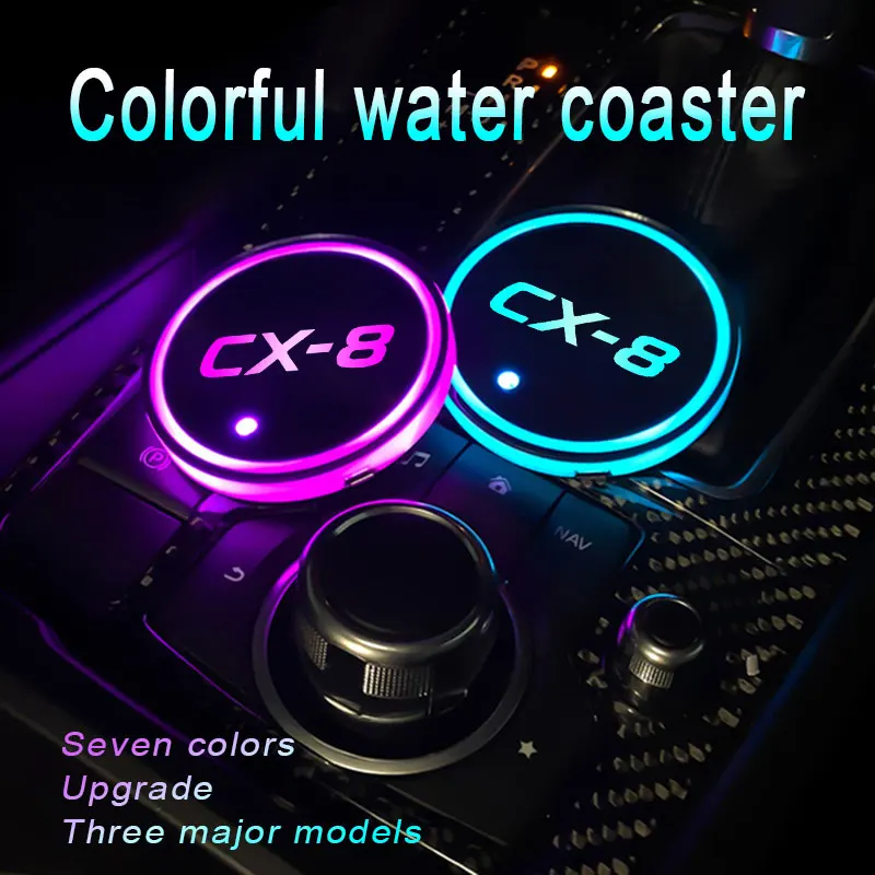 2 Pcs Led Atmosphere Light 7 Colors Luminous Coasters Cup Holder For Mazda CX-8 2019 2020 Logo Auto Accessories
2 Pcs Led Atmosphere Light 7 Colors Luminous Coasters Cup Holder For Mazda CX-8 2019 2020 Logo Auto Accessories