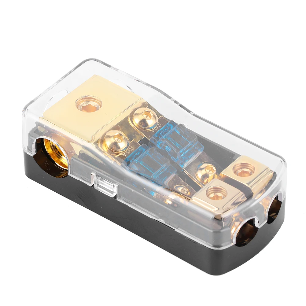 0/4 Gauge In To 4/8 Gauge out 60A Fuse Distribution Block 2 Way Mini ANL Fuse Holder for Auto Boat Audio System
0/4 Gauge In To 4/8 Gauge out 60A Fuse Distribution Block 2 Way Mini ANL Fuse Holder for Auto Boat Audio System