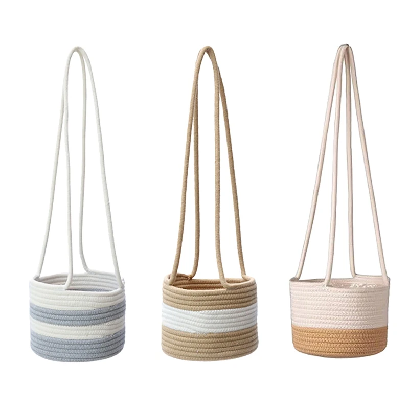 3 Pack Hanging Planter Woven Plant Basket Indoor Up To 7Inch Flower Pot Macrame Plant Hangers Storage Organizer Decor
3 Pack Hanging Planter Woven Plant Basket Indoor Up To 7Inch Flower Pot Macrame Plant Hangers Storage Organizer Decor