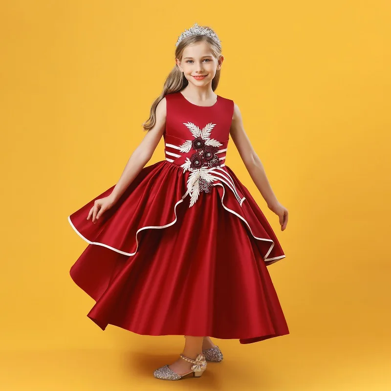 Cuhk girl embroidered princess skirt Flower girl host performance long skirt temperament girls dress dress children party dress
Cuhk girl embroidered princess skirt Flower girl host performance long skirt temperament girls dress dress children party dress