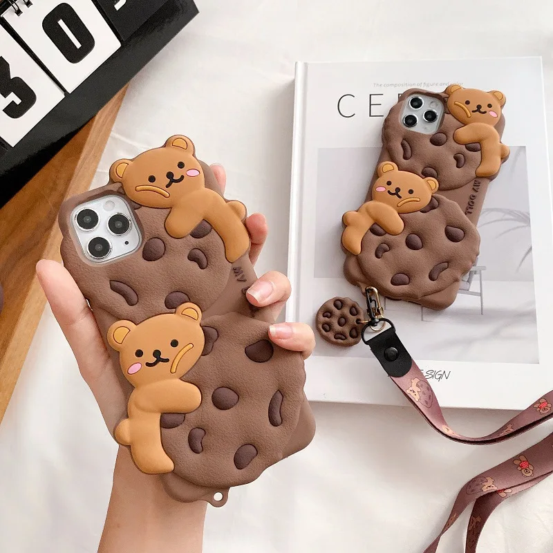 Biscuit Bear Lanyard Phone Case For iPhone 11 13 12 Pro MAX X XS XR 6 7 8 Plus Silicone Silica Gel Shockproof Back Dropshipping
Biscuit Bear Lanyard Phone Case For iPhone 11 13 12 Pro MAX X XS XR 6 7 8 Plus Silicone Silica Gel Shockproof Back Dropshipping
