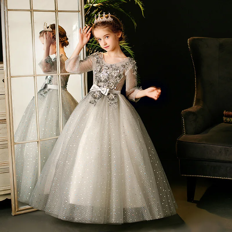 Gray Children's Dresses Long Sleeves Princess High-end Piano Performance Pretty Birthday Party Flower Girl
Gray Children's Dresses Long Sleeves Princess High-end Piano Performance Pretty Birthday Party Flower Girl