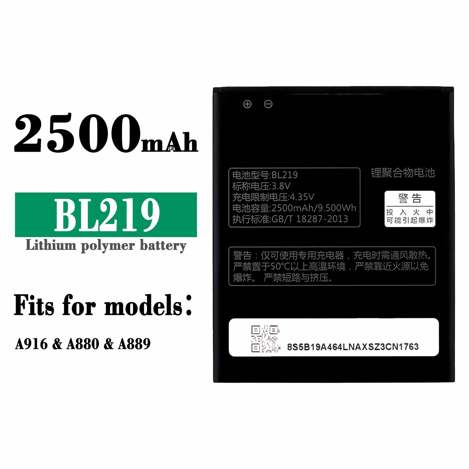 BL219 Orginal High Quality Replacement Battery For Lenovo A916 A889 A880 BL-219 Mobile Phone Large Capacity Latest Batteries
BL219 Orginal High Quality Replacement Battery For Lenovo A916 A889 A880 BL-219 Mobile Phone Large Capacity Latest Batteries