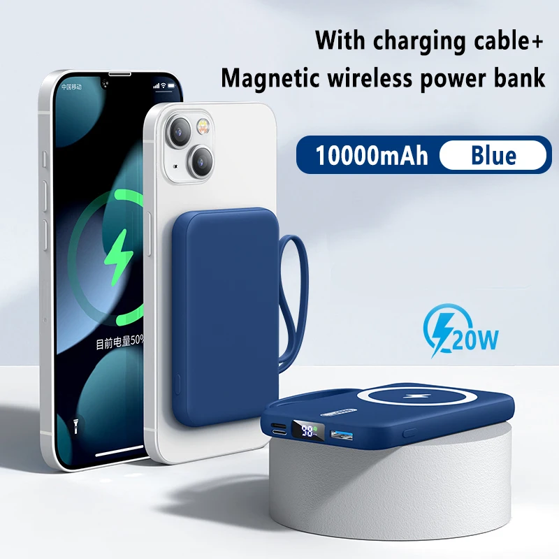 NEW 10000mAh 20W Magnetic Wireless Power Bank Mobile Phone Fast Charger For iPhone12 13 Pro Max External auxiliary battery
NEW 10000mAh 20W Magnetic Wireless Power Bank Mobile Phone Fast Charger For iPhone12 13 Pro Max External auxiliary battery