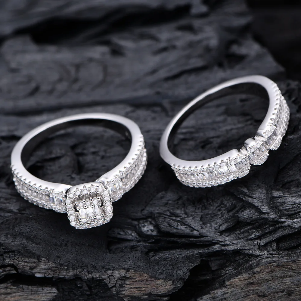 

Белое прямоугольное инкрустированное цирконием кольцо s925 женское серебряное кольцо оптом Европейская и американская мода и тренд универсальные