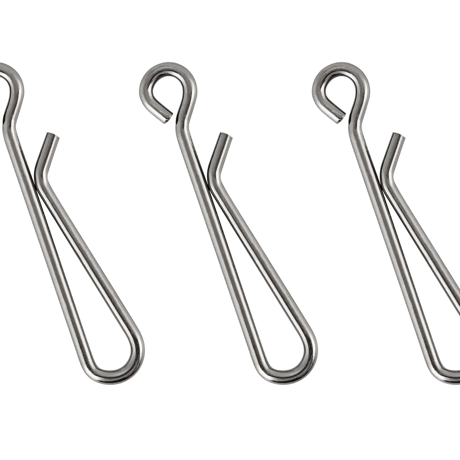 50pcs Quick Change Fishing Speed Clip Snap High Strength Stainless Steel Saltwater for Barrel Swivel Lure Hook Trolling Jigging 
50pcs Quick Change Fishing Speed Clip Snap High Strength Stainless Steel Saltwater for Barrel Swivel Lure Hook Trolling Jigging