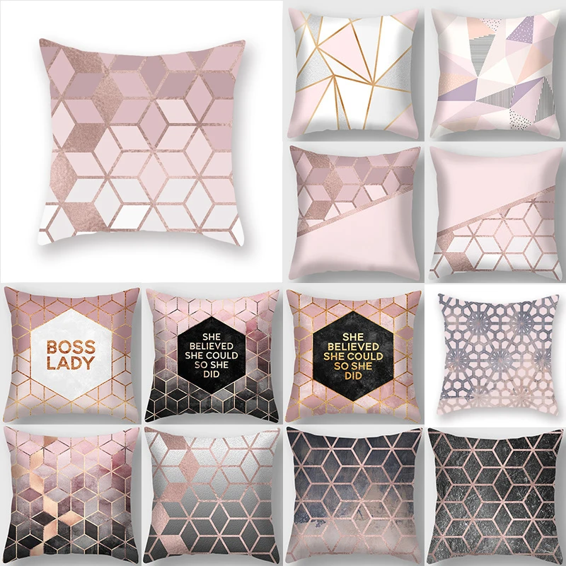 Nordic Pink Gold Geometric Marble Pattern Flower Cushion Cover Pillow Pillowcase Home Decor Headrest Party Decor Gift for Kids
Nordic Pink Gold Geometric Marble Pattern Flower Cushion Cover Pillow Pillowcase Home Decor Headrest Party Decor Gift for Kids