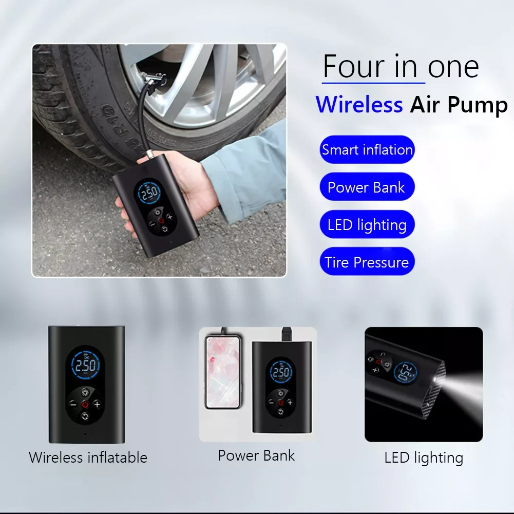150psi Car Air Inflator Pump Electric Portable for Car Motor Bicycle Tyre Tire Balls Smart Digital Inflatable Wireless Air Pump
150psi Car Air Inflator Pump Electric Portable for Car Motor Bicycle Tyre Tire Balls Smart Digital Inflatable Wireless Air Pump