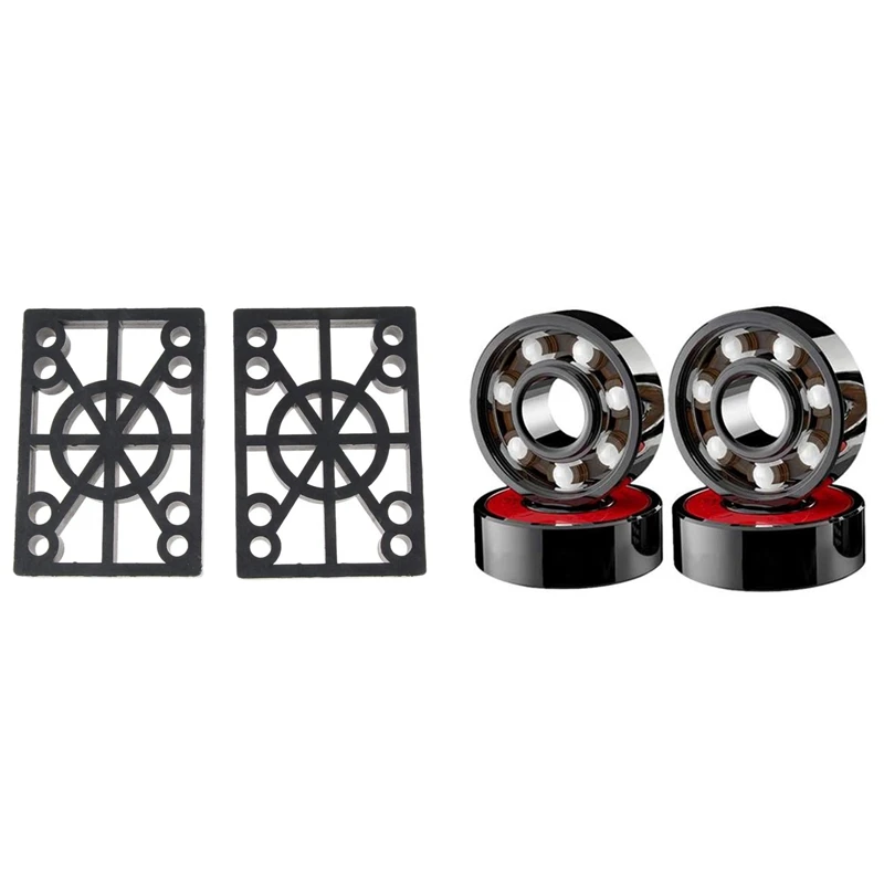 4 Pcs Ceramic Bearings High Speed Wear Resistant & 2Pcs Hard Plastic Skateboard Risers 12Mm Longboard Shock Pads
4 Pcs Ceramic Bearings High Speed Wear Resistant & 2Pcs Hard Plastic Skateboard Risers 12Mm Longboard Shock Pads