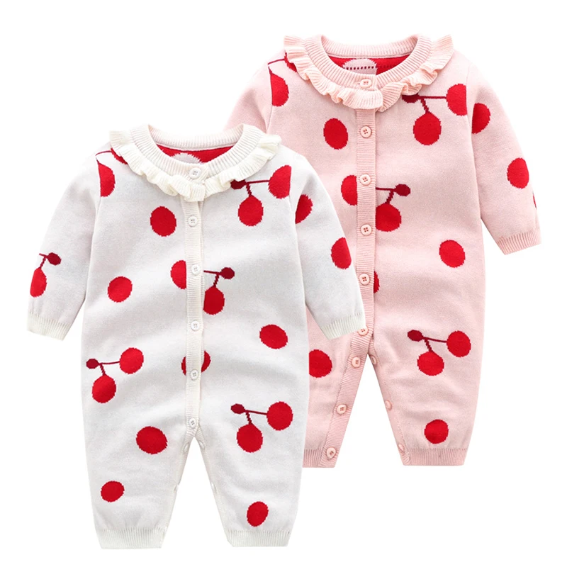 Autumn Baby Romper Knitted Newborn Girls Boys Jumpsuit Long Sleeve Cute Cherry Lace Collar Winter Toddler Clothing Outfit 0-24M
Autumn Baby Romper Knitted Newborn Girls Boys Jumpsuit Long Sleeve Cute Cherry Lace Collar Winter Toddler Clothing Outfit 0-24M