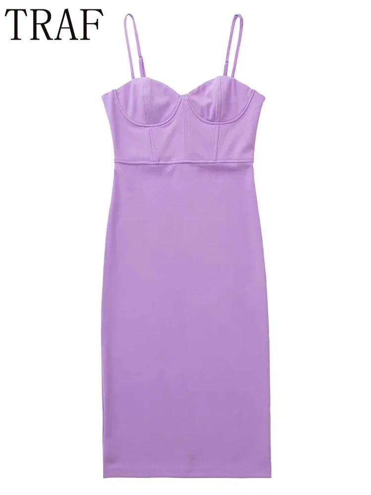 TRAF 2022 Purple Corset Dress Woman Sleeveless Slip Midi Dress Backless Sexy Party Long Dresses Women Summer Bodycon Dress
TRAF 2022 Purple Corset Dress Woman Sleeveless Slip Midi Dress Backless Sexy Party Long Dresses Women Summer Bodycon Dress