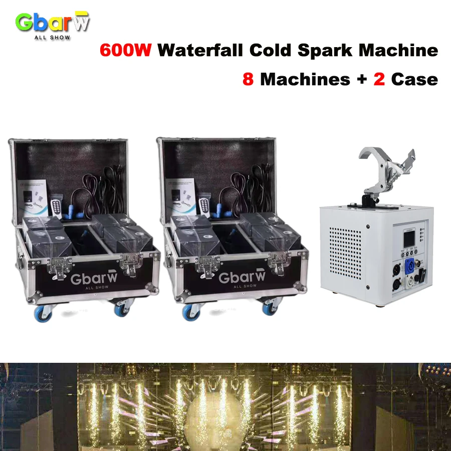 No Tax 8Pcs Road Case With Waterfall Fountain 600W Wireless DMX Remote Cold Spark Machine Fireworks For Wedding Party Sparkular
No Tax 8Pcs Road Case With Waterfall Fountain 600W Wireless DMX Remote Cold Spark Machine Fireworks For Wedding Party Sparkular