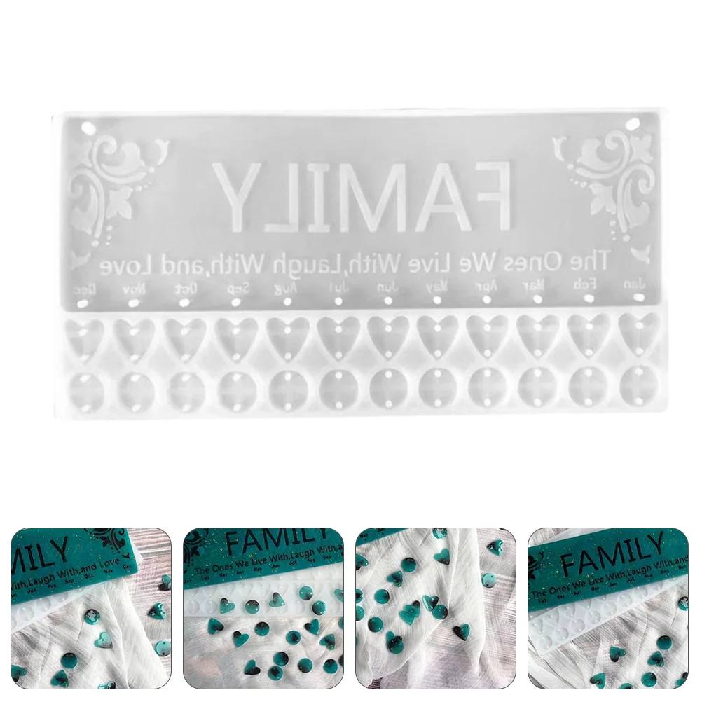 Mold Resin Hanging Family Silicone Molds Calendar Epoxy Clipboard Tag Diy Making Word Sign Mould Crystal Pendant Ornament
Mold Resin Hanging Family Silicone Molds Calendar Epoxy Clipboard Tag Diy Making Word Sign Mould Crystal Pendant Ornament