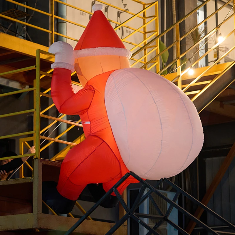 2M/3M Christmas Inflatable Hanging Santa Santa with Gift Bag Decorations Blow Up Climbing Santa with LED Lights Outdoor Toys
2M/3M Christmas Inflatable Hanging Santa Santa with Gift Bag Decorations Blow Up Climbing Santa with LED Lights Outdoor Toys