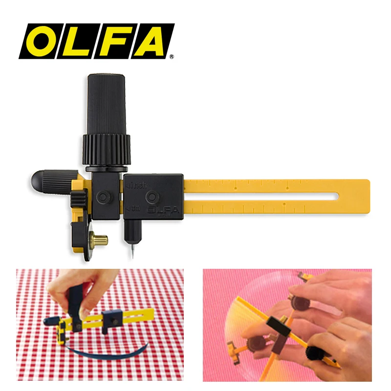 

OLFA CMP-3(4-22cm) Rotary Compass Circle Cutter Cutting Circle Knife Ratchet Handle Locked Fixed Utility Cutting Arc