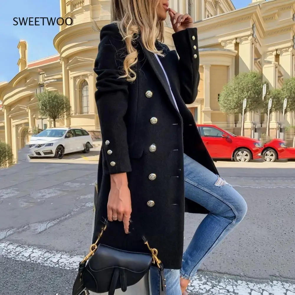 Wool Blends Coats Women Long Trench Lapel Double Breasted Vintage Elegant Ladies Outerwear Overcoat Autumn Winter 2022
Wool Blends Coats Women Long Trench Lapel Double Breasted Vintage Elegant Ladies Outerwear Overcoat Autumn Winter 2022