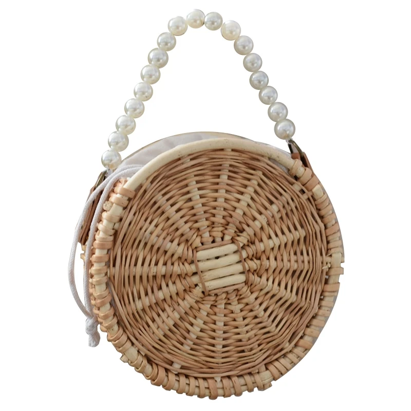Exquisite Rattan Pearl Chain Handbag Shoulder Bag Purse Woven Basket Crossbody Bag for Daily Going out Summer Camping
Exquisite Rattan Pearl Chain Handbag Shoulder Bag Purse Woven Basket Crossbody Bag for Daily Going out Summer Camping